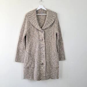 J. Jill alpaca mohair blend knit duster Cardigan Sweater Long XL